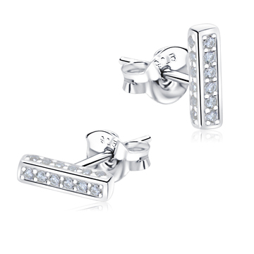 Beautiful CZ Crystal Silver Stud Earring STS-5145